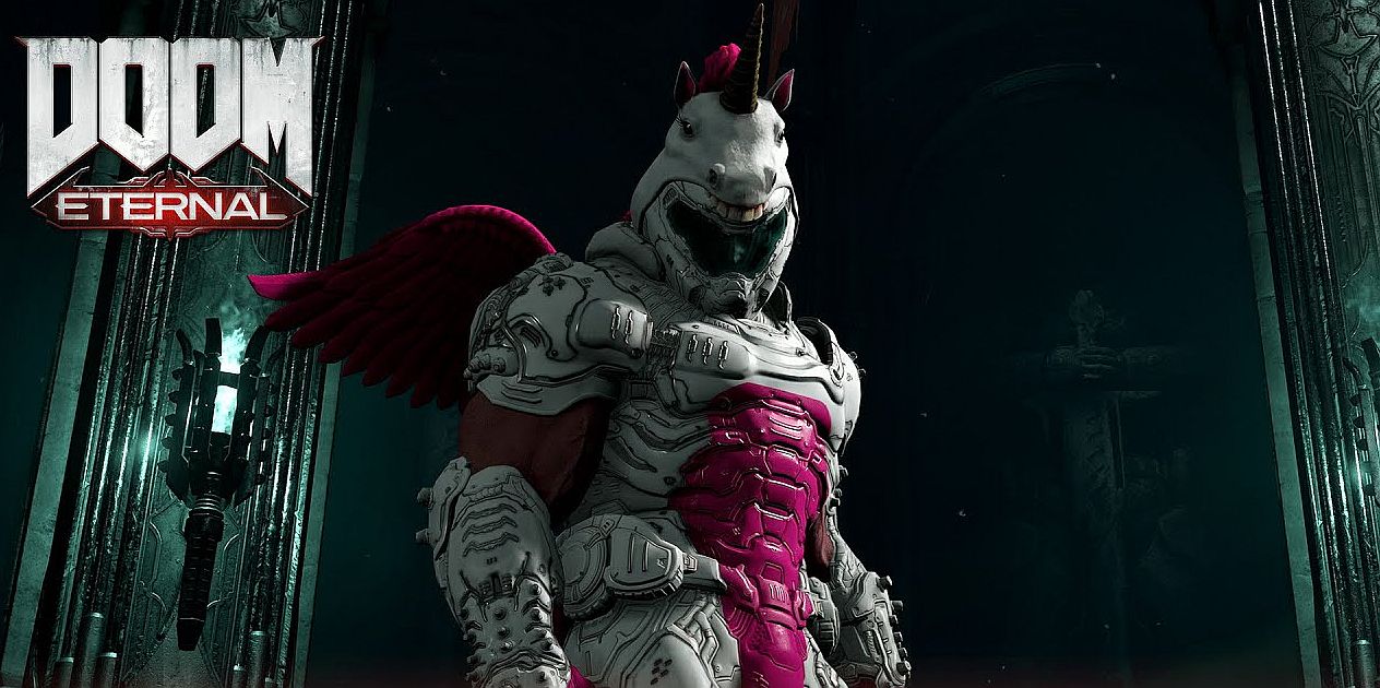 Puedes vestir a Doom Slayer como un unicornio en Doom Eternal