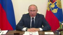 Putin lidera la nación a través de videoconferencia. 