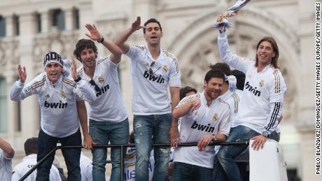 El Real Madrid celebra su victoria en La Liga en 2012.