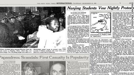 El New York Times reportó protestas nocturnas en Nanjing luego de que estudiantes chinos se enfrentaran con africanos.