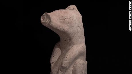 Escultura de piedra encontrada en Aguada Fenix ​​desde 1000–700 años antes de Cristo