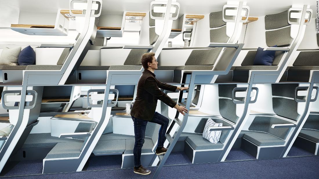 ¿Es esta silla de dos pisos el futuro de los viajes aéreos?