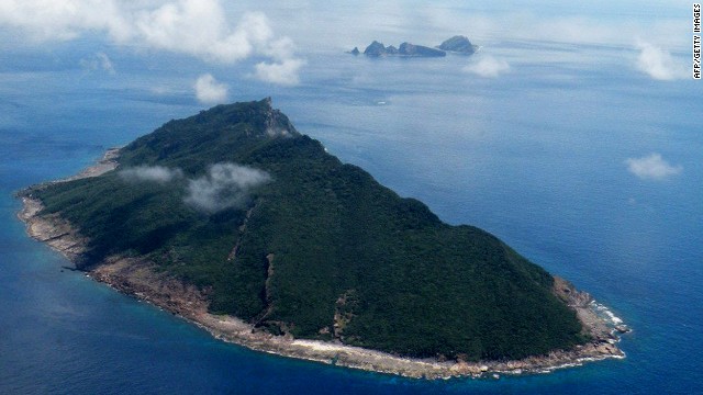 Esta fotografía aérea tomada el 15 de septiembre de 2010 muestra las islas en disputa de Senkaku en Japón y Diaoyu en China en el Mar Oriental de China.