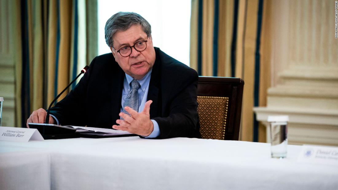 El fiscal general Barr testifica ante el Congreso el próximo mes